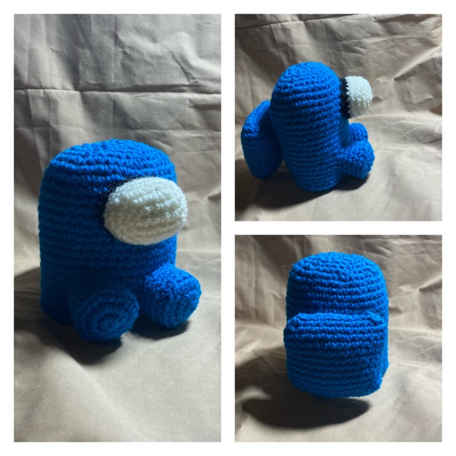 Among Us sitting amigurumi Blue