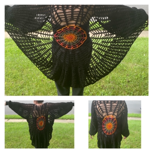 Autumn Spidrweb mandala sweater