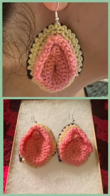 Vagina earrings buff