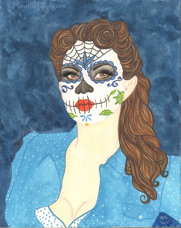 Naida Sugar Skull Pinup