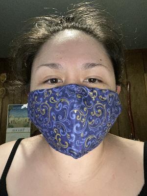 Mask Purple and gold scroll